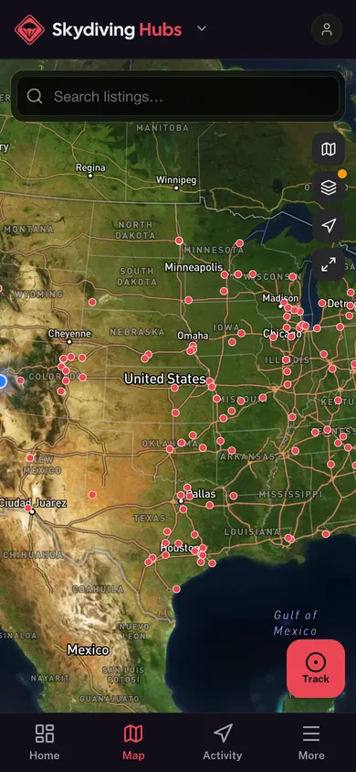 The GoHubs app showing a detailed map